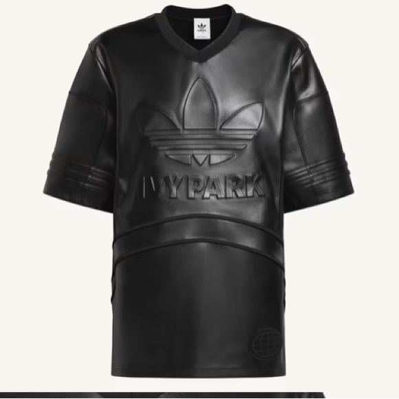 RARE-Ivy Park Noir Faux Leather Embossed Jersey - All Gender Size Small - - Picture 4 of 5